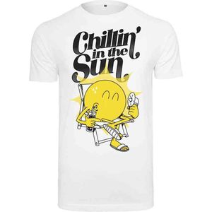 Mister Tee - Chillin' the Sun Heren T-shirt - 5XL - Wit