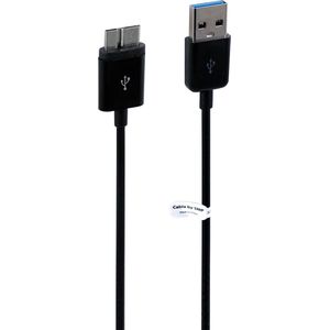 1,8 m USB 3.0 kabel. Robuuste datakabel / oplaadkabel Micro USB 3.0 geschikt voor o.a. Verbatim External Slimline, Store 'n' Save 97580, 97581, 99399, Store'n'Go, 97395, VER97395, 97397, 7656, 47681