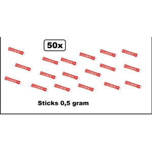 50x Canderel Sticks 0,5 gram - koffie thee suiker zoetje drink sweet suiker stick verjaardag thema feest