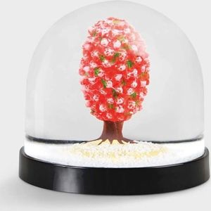 &Klevering - Sneeuwbol - Pink Tree - Roze - Ø 8,5 cm - Kunststof