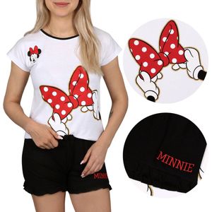 Minnie Mouse Disney - Zwart-witte pyjama met korte mouwen, zomerpyjama / 164