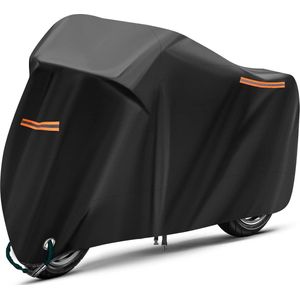 Motorhoes Waterdicht Buiten XXL 210T Oxford - UV Bescherming - Regenwerend - Scheurbestendig - Met Anti-diefstal Apparaat - Winddichte Gesp Design - 245x105x125CM Motorhoes waterdicht buiten