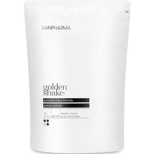 RainPharma Golden Shake - Eiwitshake 390g - Whey - Zonder Sucralose - Veganistisch - 14 Porties - Vanille - 20 gram eiwitten