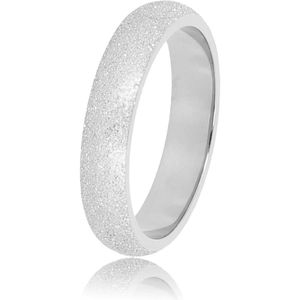 My Bendel Zilverkleurige stardust aanschuifring 4mm - Zilverkleurige stardust aanschuifring 4mm - Met luxe cadeauverpakking