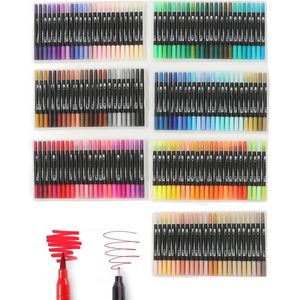 Acrylkleurpotloden aquarelpenseelstiftset - zachte flexibele punt - voor hout canvas steen, kunstmarkers .