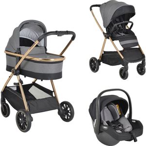 Cangaroo Hydra Grey 3-in-1 Kinderwagen Incl. i-Size Autostoel