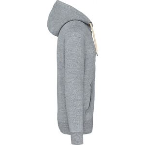 Kariban Vintage herensweater met rits en capuchon KV2306 - Slub Grey Heather - M