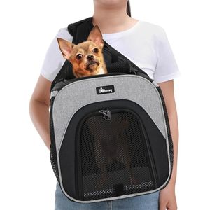 Katten Reismand Vooraan Kattentas voor Huisdieren met een Gewicht van Minder dan 5 kg - Stabiele Hondentasdrager - Stevige Dierentas voor Buitenreizen - Kitty-drager met Ademend en Geventileerd Gaas