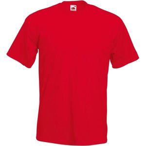Fruit Of The Loom Heren Super Premium T-shirt met korte mouwen en ronde hals (Rood)