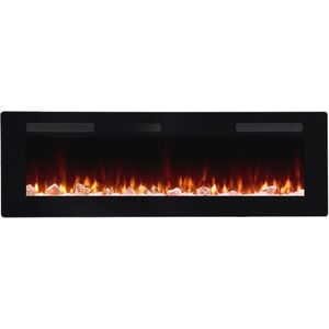 Elektrische Haard 60"" met LED-verlichting en App-bediening - Realistisch Vlam-effect en Knetterend Geluid