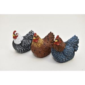 MATERIAL Oneiro’s Luxe KIP BROEDEND 3 ASS 15x10 cm – decoratie – pasen – paasdecoratie – paashaas – eieren – has – kip – gekleurde eieren – paastak – lente – feestdecoratie