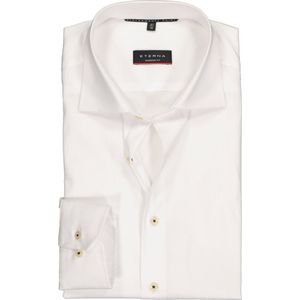 ETERNA modern fit overhemd - superstretch lyocell heren overhemd - wit - Strijkvriendelijk - Boordmaat: 40