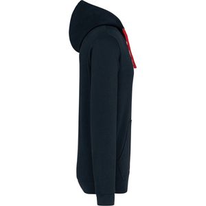 Sweatshirt Heren XL Kariban Lange mouw Navy / Red 80% Katoen, 20% Polyester