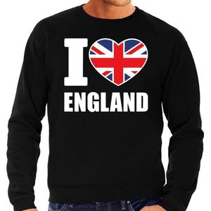 I love England supporter sweater / trui voor heren - zwart - Engeland landen truien - Engelse fan kleding heren M