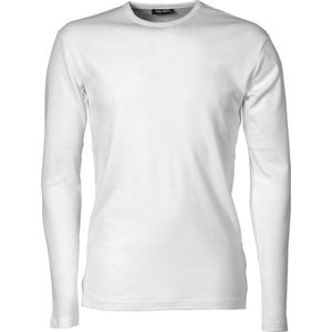 Tee Jays Hereninterlock T-Shirt met lange mouwen (Wit)