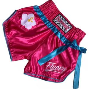 Fluory Kickboks Muay Thai Broekje Roze Blauw MTSF85 maat XXXL