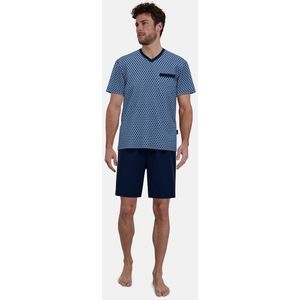Götzburg shortama heren - blauw met print - 452296/645 - maat 52
