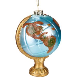 BRUBAKER Globe - Handbeschilderde Kerstbal van Glas - Handgeblazen Kerstboomversieringen Figuren Grappige Decoratieve Hangers Boombal - 11 cm