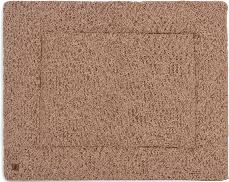 Jollein - Boxkleed 75x95cm - Speelkleed Baby - Check Knit Biscuit