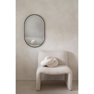 Nordic Style® Wandspiegel 80x50cm | Zwart | Scandinavische Spiegels | Wandspiegel | Badkamerspiegel | Gangspiegel