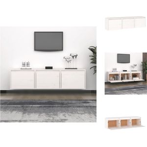 vidaXL TV-meubel - klassiek design - hangkast - 45 x 30 x 35 cm - massief grenenhout - Kast