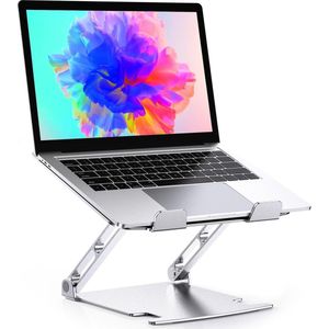 Laptopstandaard aluminium robuust geventileerd - ergonomisch en in hoogte verstelbaar - compatibel met MacBook Pro Air Dell HP - alle laptops 10-16 inch Laptop Stand