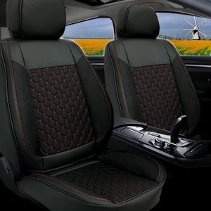 Autostoelhoezen voor Hyundai i30 PD 2017 in pasvorm- 13-delige Set | Kunstleer | Zwart met rode naad | Voor- en Achterstoelen - CLS102