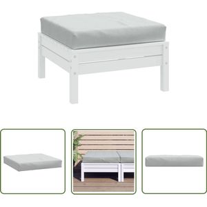 vidaXL Palletkussen 60x60x10 cm lichtgrijs Palletkussen - Buitenkussen - Tuinkussen - Zitkussen - Woonaccessoire