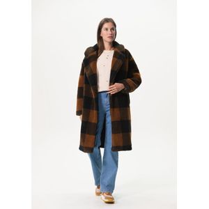 Sissy-Boy - Lange geruite faux fur jas