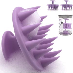 Hoofdhuidborstel - Hoofdhuidmassage Haarshampoo Opzetborstel Hoofdhuid Massager Scrubber Schimmelvrij Eendelig Massief Siliconen Purper