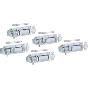 Rolgrendel voor staldeur 5x 200 x 80 mm, verzinkt handvat