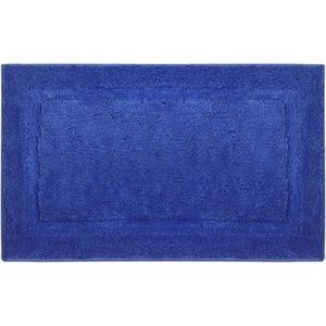 Jumada's - Blauwe Badmat met Antislip | Douchemat voor de Badkamer | WC Mat met Lijn | Stijlvolle Badkamer Accessoires | Antislip Badkamermat | 50*80cm - 50 x 80 cm