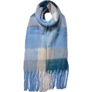Wintersjaal Dames 36x210 cm Blauw Sjaal