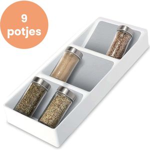 Luft Kruidenrek - Voor 9 potjes - Lade - 38cm - Kruidenbak - Kruiden lade organizer - Kruidenpotjes