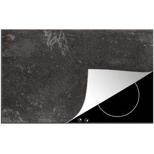 KitchenYeah - Inductie beschermer - Kookplaat - Betonlook - Zwart - Industrieel - Beton print - Grijs - 77x51 cm - Afdekplaat inductie - Inductie mat