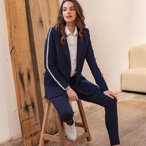 Blauwe Broek/Pantalon van Je m'appelle - Dames - Travelstof - Maat 40 - 6 maten beschikbaar