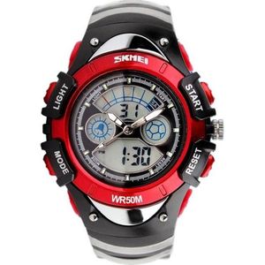 Kinderhorloge Chronograaf – Dual Time – Waterproof – Rood