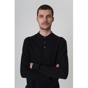 Knit Polo Pablo Kultivate zwart mt XXL