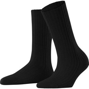 FALKE Cosy Wool Boot warme dikke merinowol sokken dames zwart - Maat 35-38