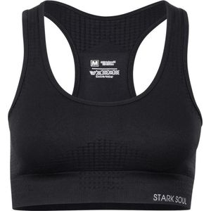 Padded Sportbeha - Racerback - Naadloos - Zwart - Maat M