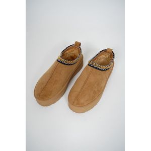 Camel boots Tasman | Schoenen dames | Kerst | Fluffy boots | Casual | Lage laars | Kleur Camel | Maat 39