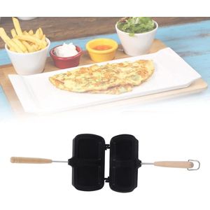 Dubbelzijdige Sandwich Panini Maker - Nonstick Koekenpan met Verwijderbare Handvatten
