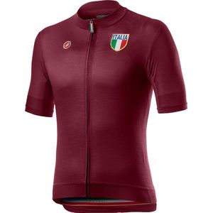 Castelli Fietsshirt Heren Rood - CA Italia 20 Jersey Sangria  - M