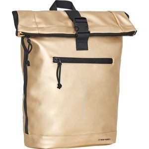 New Rebels Mart New York Metallic Goud 21L Rugzak Rolltop Waterafstotend Laptop 15.6