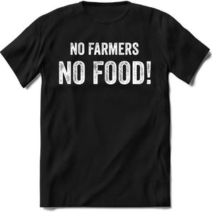 T-Shirt Knaller T-Shirt|No Farmers No Food / Boerenprotest / Steun de boer|Heren / Dames Kleding shirt|Kleur zwart|Maat M