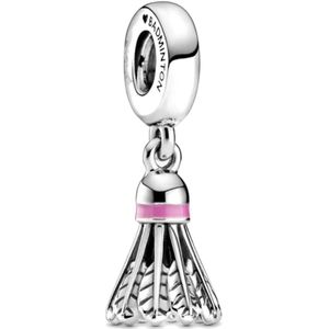 Fler® | 925 Sterling Zilver Bedel | Badminton | 925 Sterling Zilver | Zirkonia | Past op populaire bedel armbanden (standaard - 3mm) | armbandbedel | Bedels Charms Beads