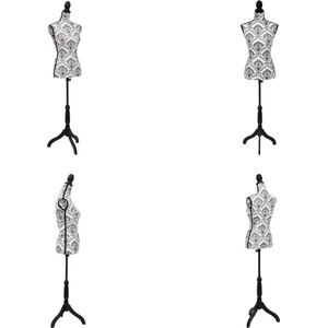 vidaXL Etalagepop torso vrouw zwart wit - Mannequin - Mannequins - Etalagepop - Etalagepoppen