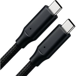 VeryGoods USB C Kabel - USB C naar USB C Kabel - Laad 3x zo Snel - 10Gbps Dataoverdracht - Geschikt voor Samsung, MacBook & iPhone 15 & 16 - 1 Meter - Zwart