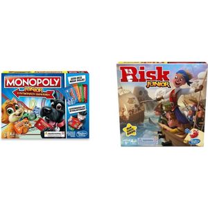 Spellenbundel - 2 Stuks - Monopoly Junior Elektronisch Bankieren & Risk Junior