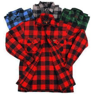 Houthakkershemd Houthakkers Overhemd Houthakkersblouse 100% Katoen Rood/Zwart Maat 3XL